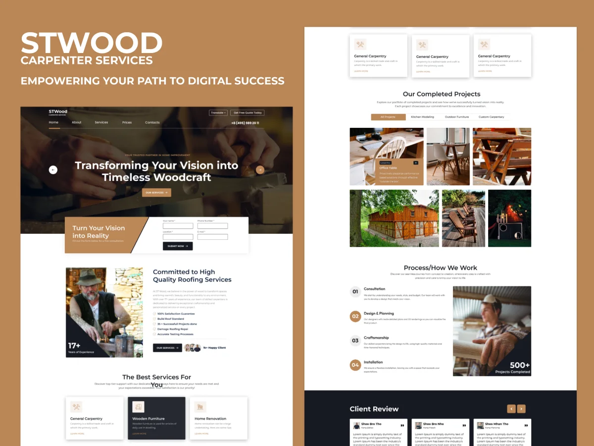 Carpenter Wordpress Theme Webp