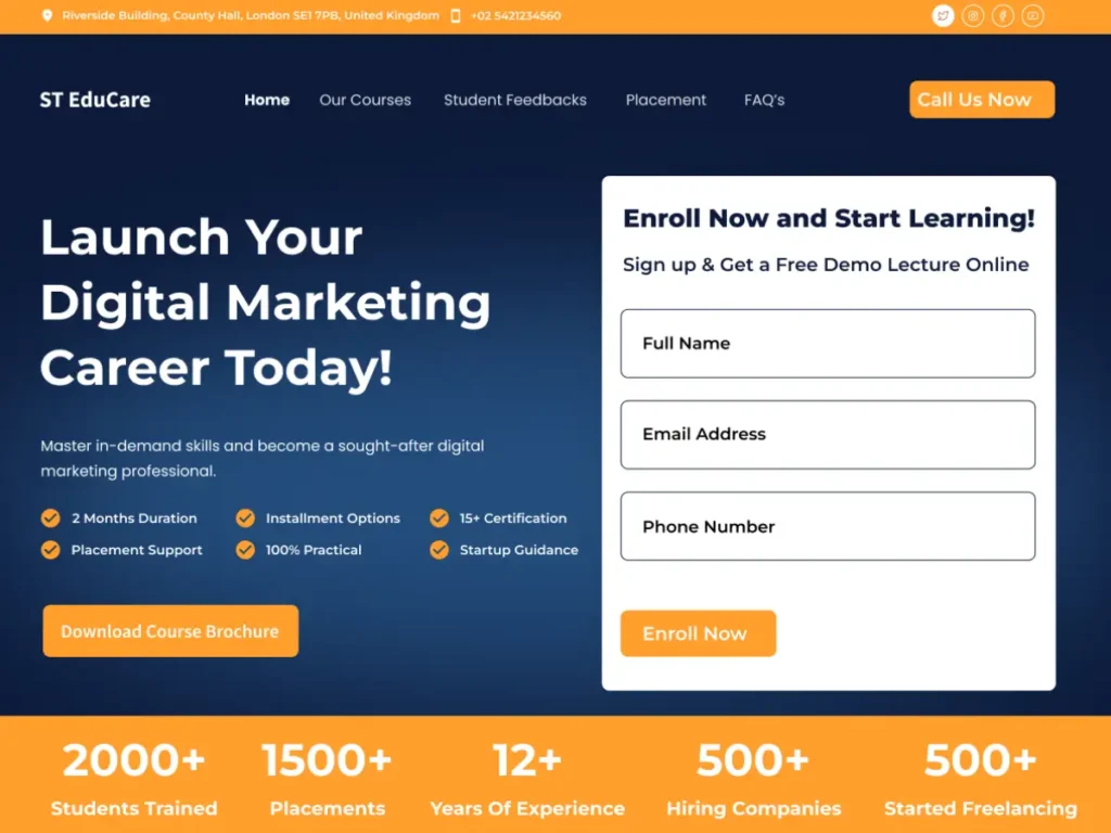 Top 10 Best Free WordPress Themes for Education in 2026 Free Elementor Education WordPress Theme Webp