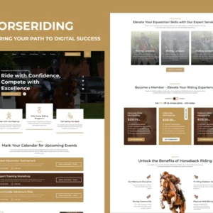 Horse Riding WordPress Theme Webp