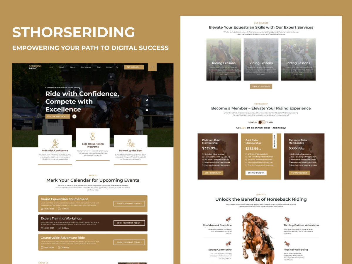 Horse Riding Wordpress Theme Webp