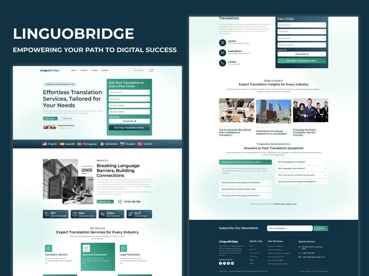 Translation Agency Wordpress Theme Webp