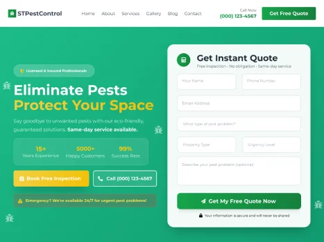 Free Pest Control Wordpress Theme Thumbnail