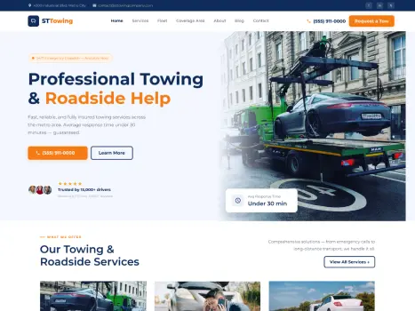 Free Towing Wordpress Theme Thumbnail