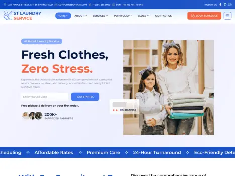 laundry service wordpress theme