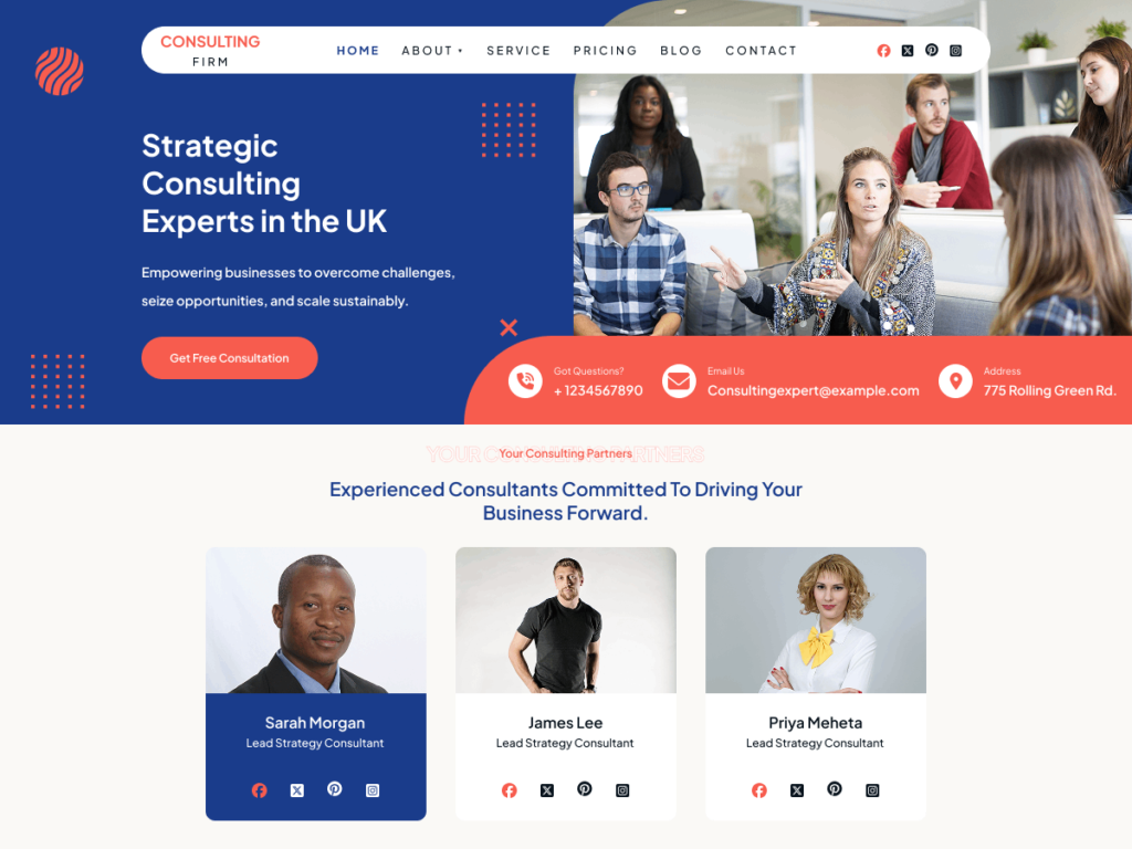 10 Best Free WordPress Themes for Consultants In 2026 Consultancy Firm
