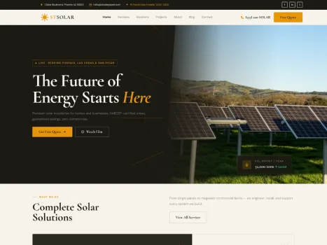 Free Solar Energy Wordpress Theme Thumbnail