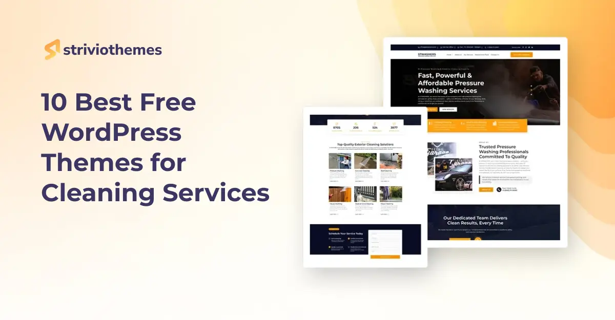 Best Free WordPress Themes for Cleaning Services