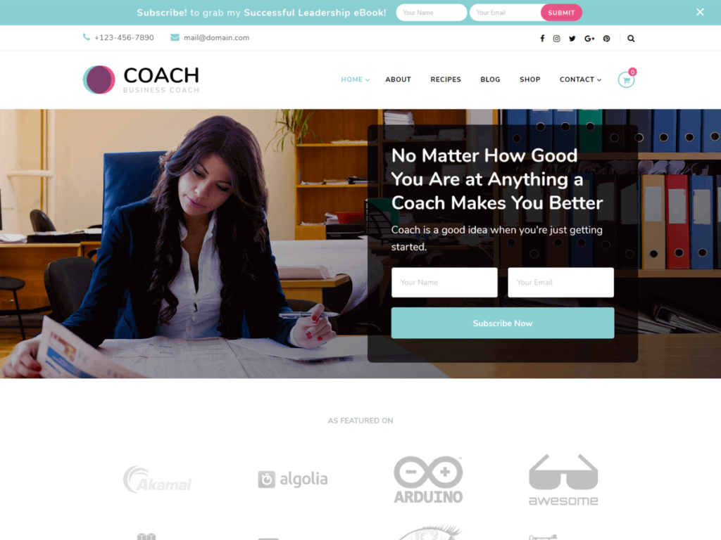 10 Best Free WordPress Themes for Coaching Business Blossom Coach