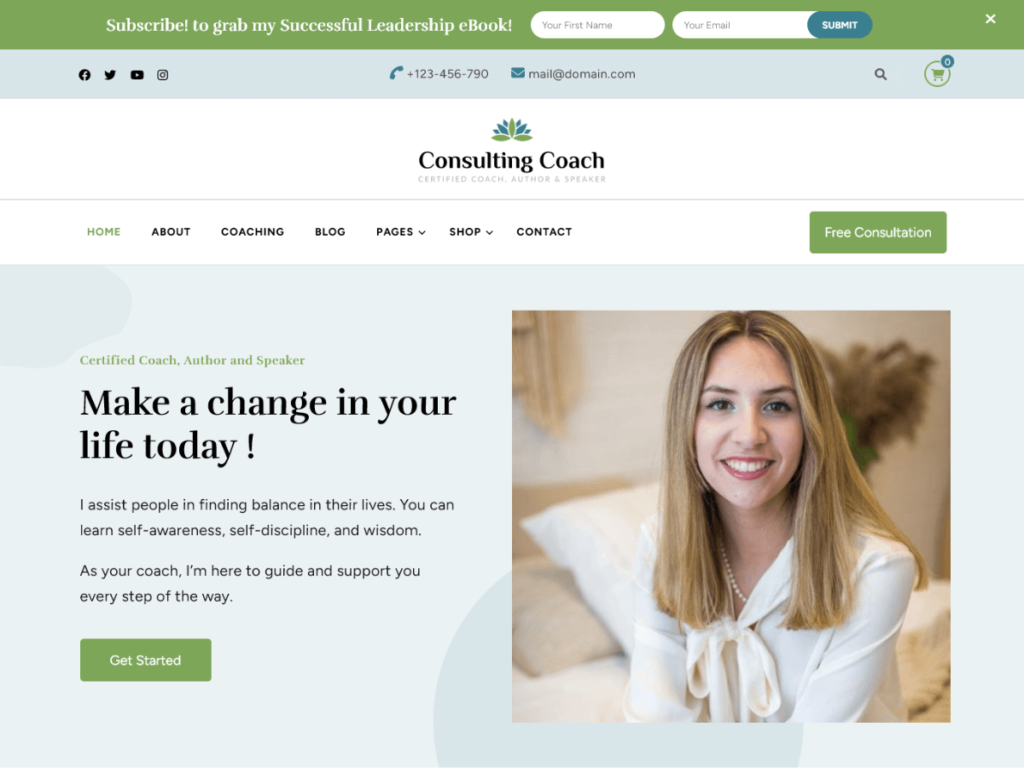 10 Best Free WordPress Themes for Coaching Business Consulting Coach