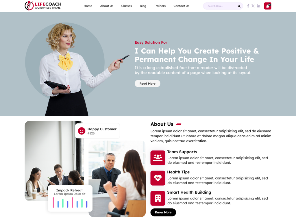 10 Best Free WordPress Themes for Coaching Business Expert Life Coach