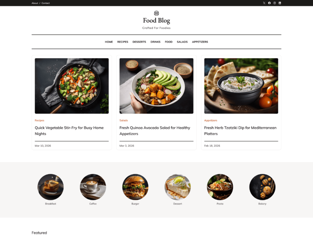 Food Blog FSE