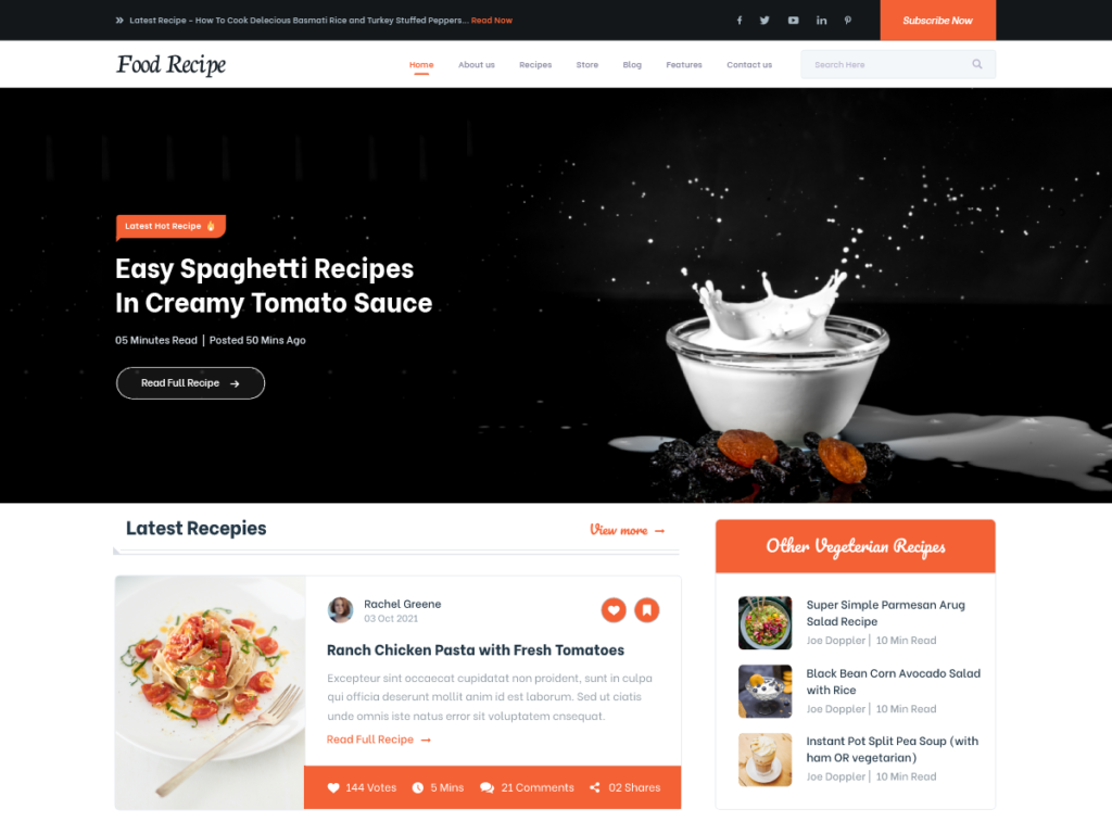 Food Recipe Blog