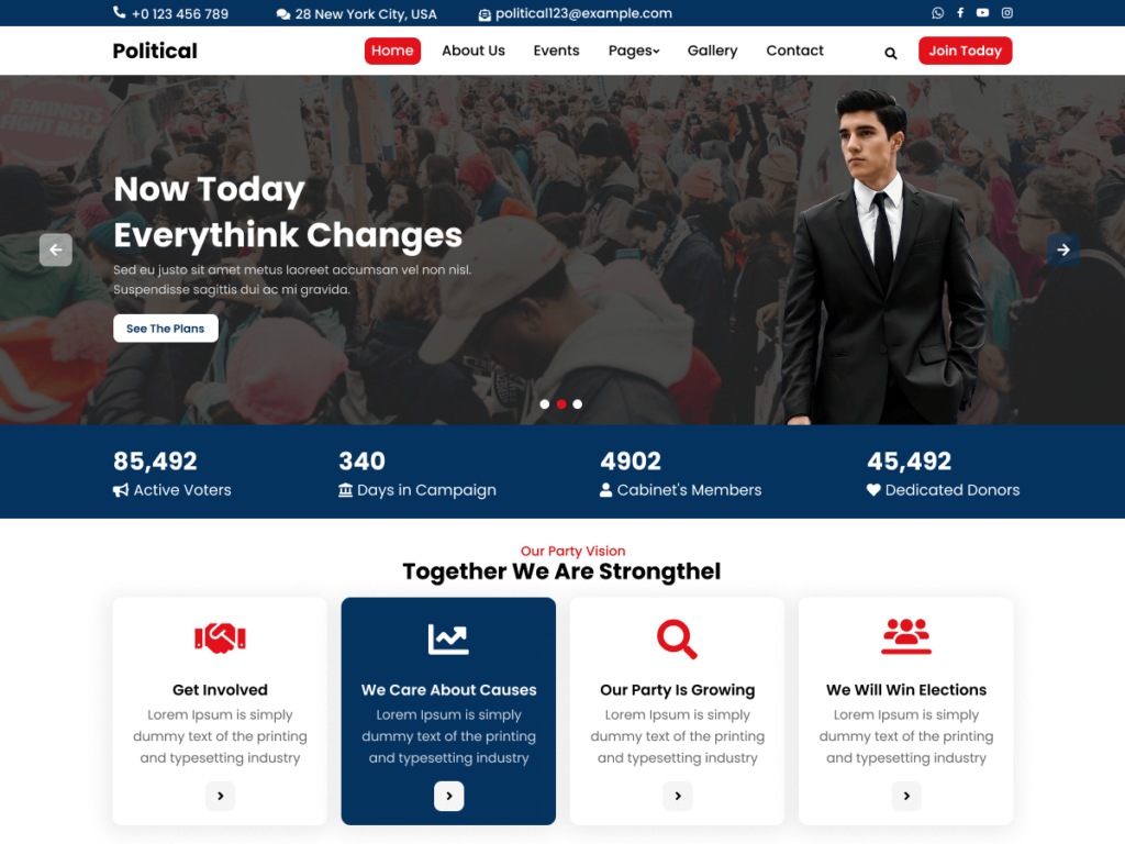 10 Best Free WordPress Themes for Government Websites FSE Political