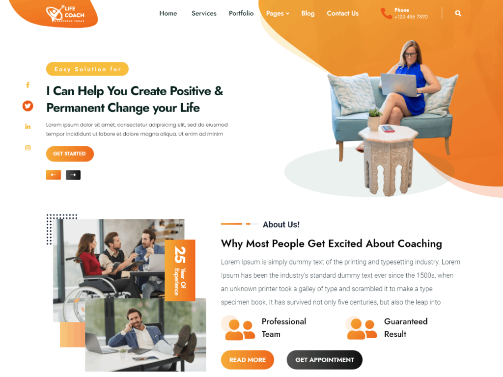 10 Best Free WordPress Themes for Coaching Business Life Coach Agency