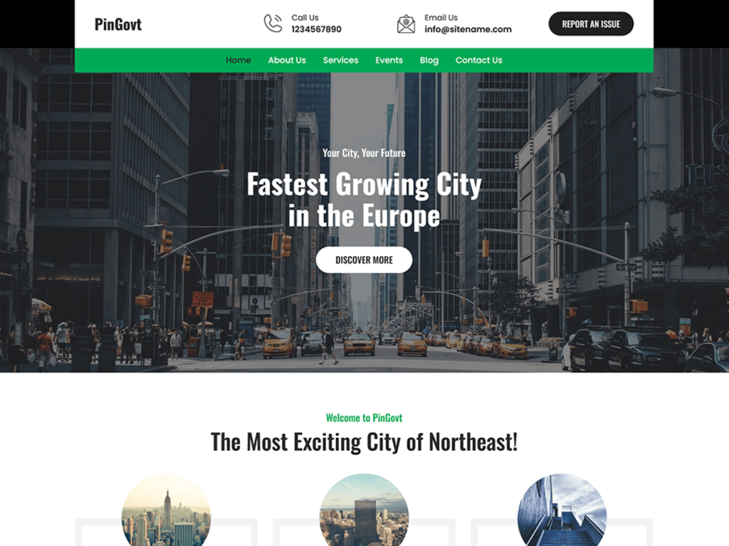 10 Best Free WordPress Themes for Government Websites Pin Government