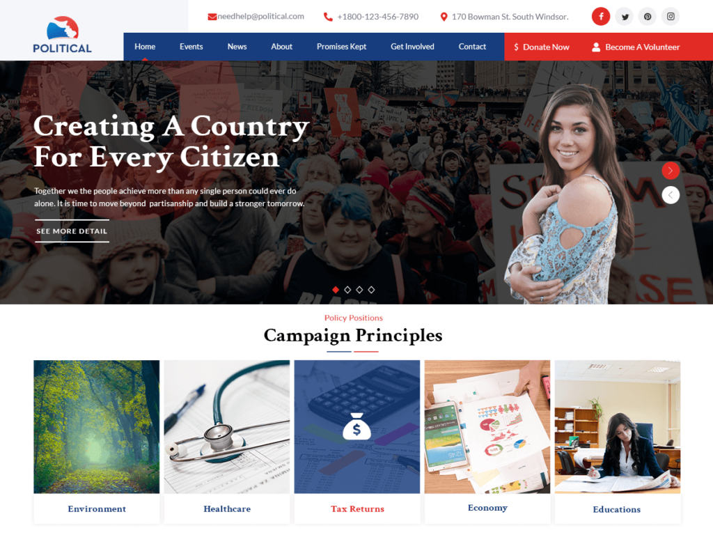 10 Best Free WordPress Themes for Government Websites Political Campaign