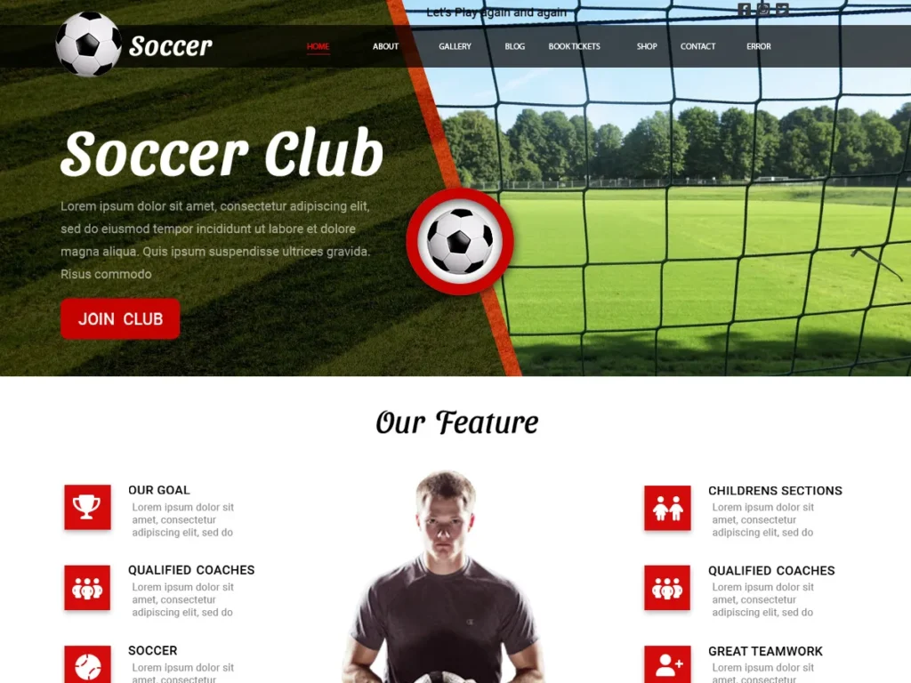 10 Best Free WordPress Themes for Clubs Soccer Club Academy