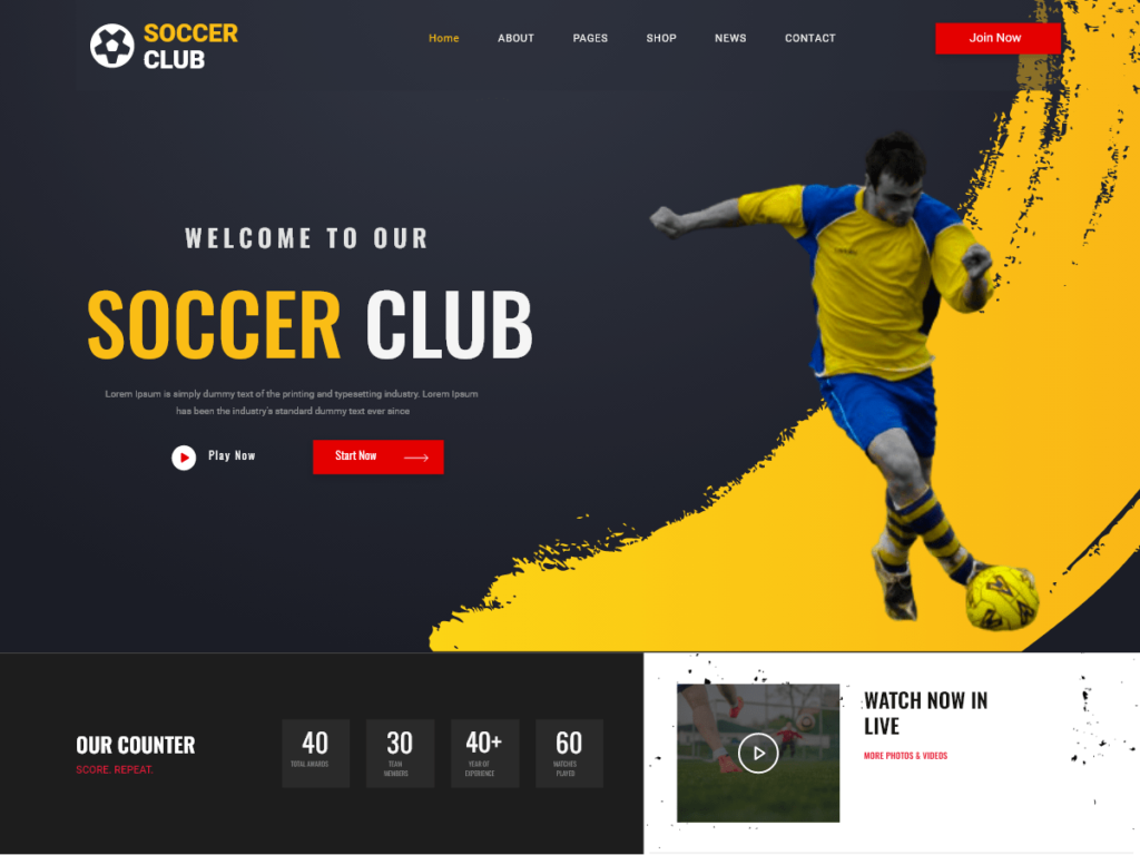 10 Best Free WordPress Themes for Clubs United Soccer Club