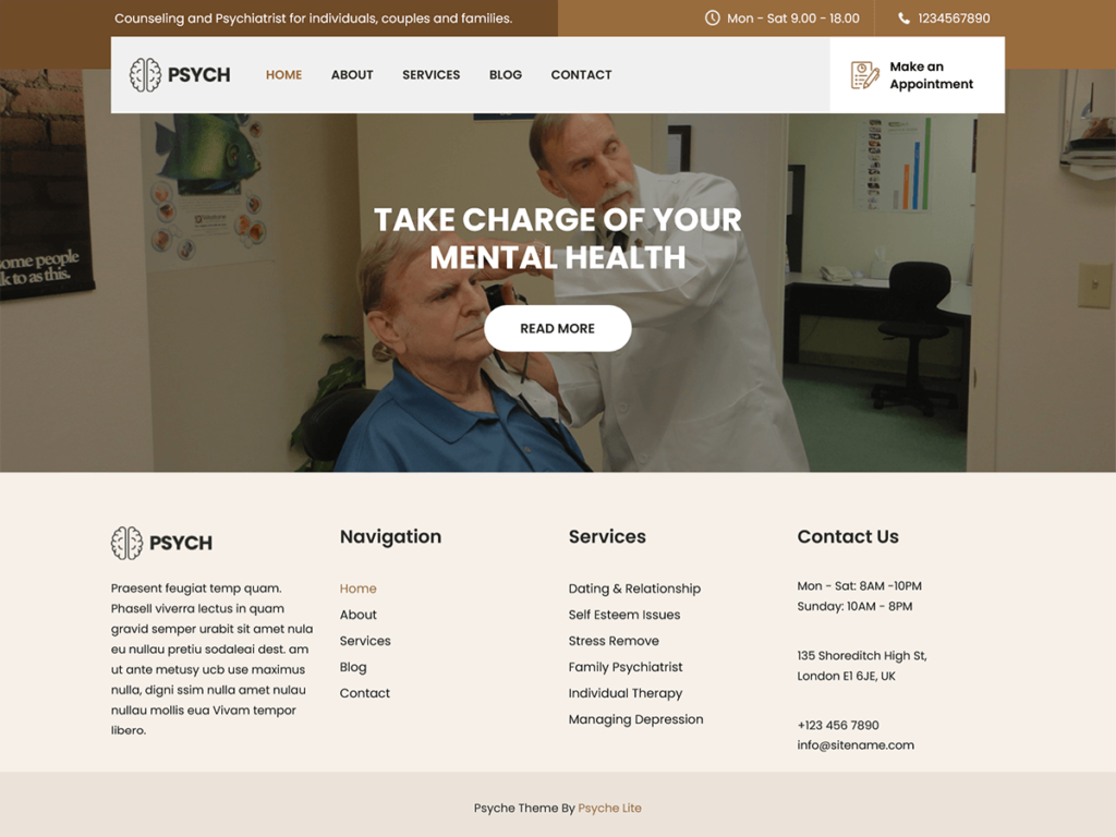 10 Best WordPress Psychology Themes Psyche Lite