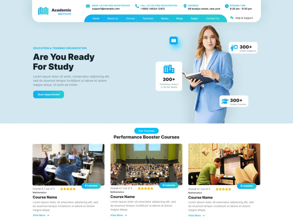 Academic Institute WordPress theme for research institutes