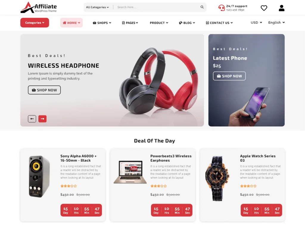 Affiliate Marketing Business WordPress theme for affiliate sites