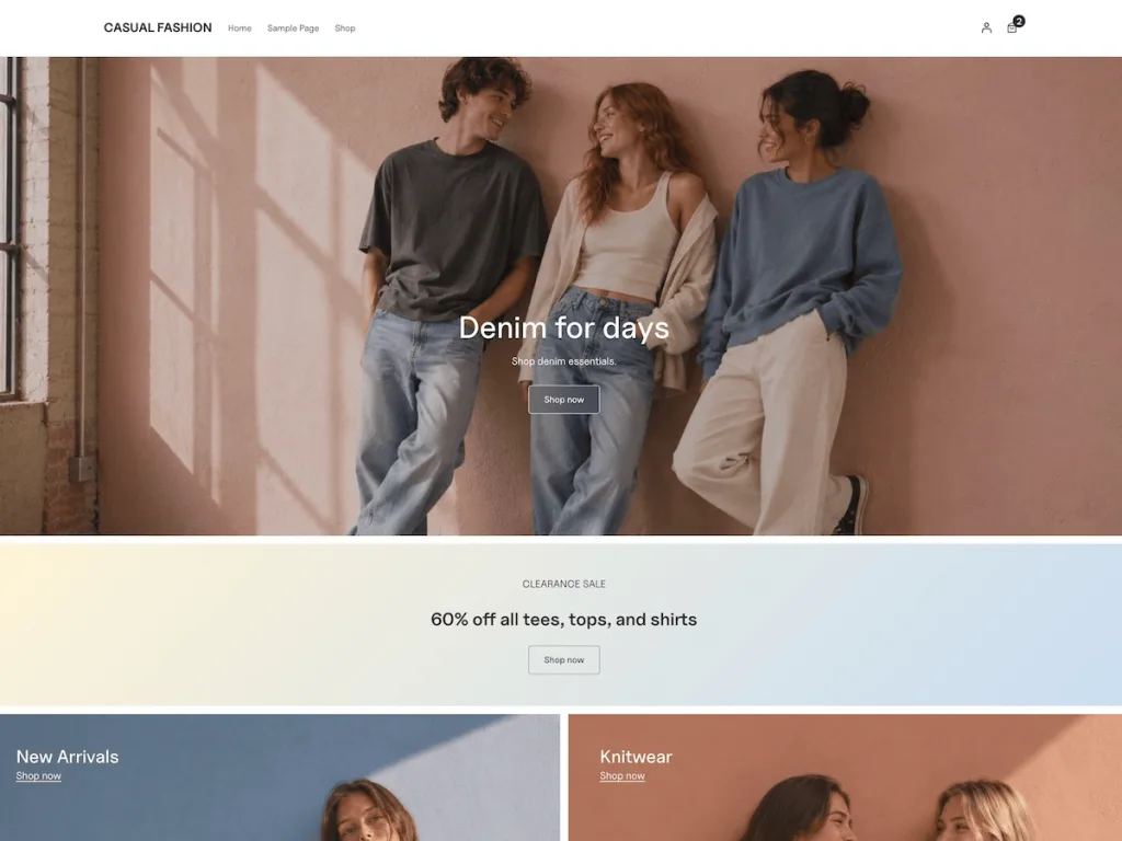 Casual Fashion Store WordPress theme for everyday clothing