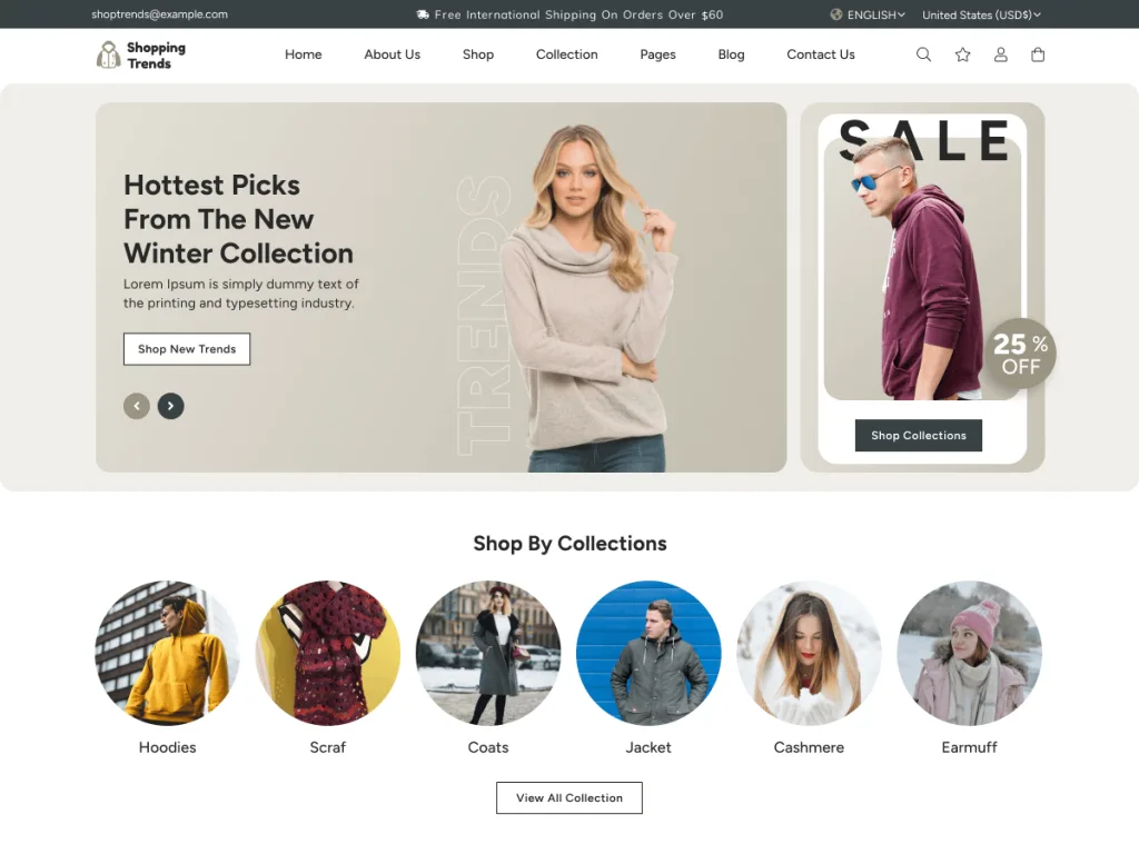 Clothing Store Lite free WordPress theme for ecommerce clothing