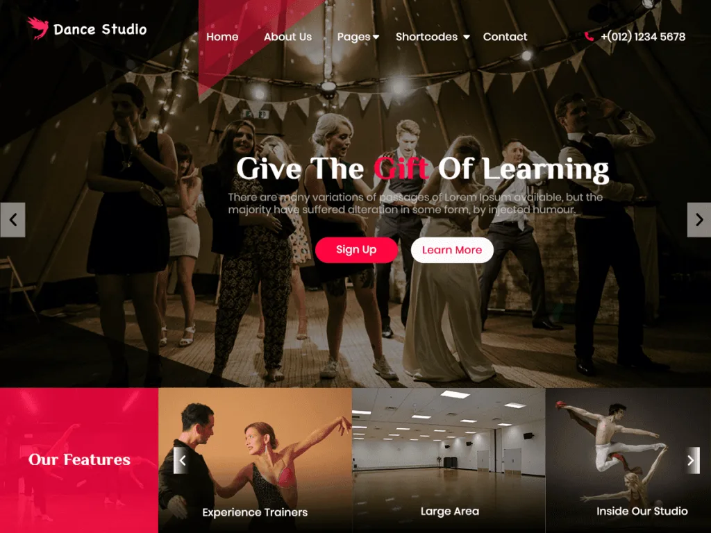 Dance Master WordPress theme for dance and music studios