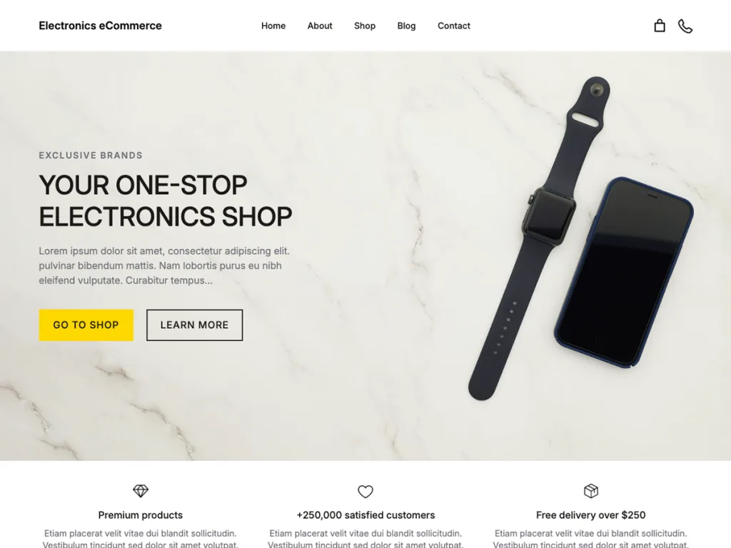 Electronics Store eCommerce WordPress theme