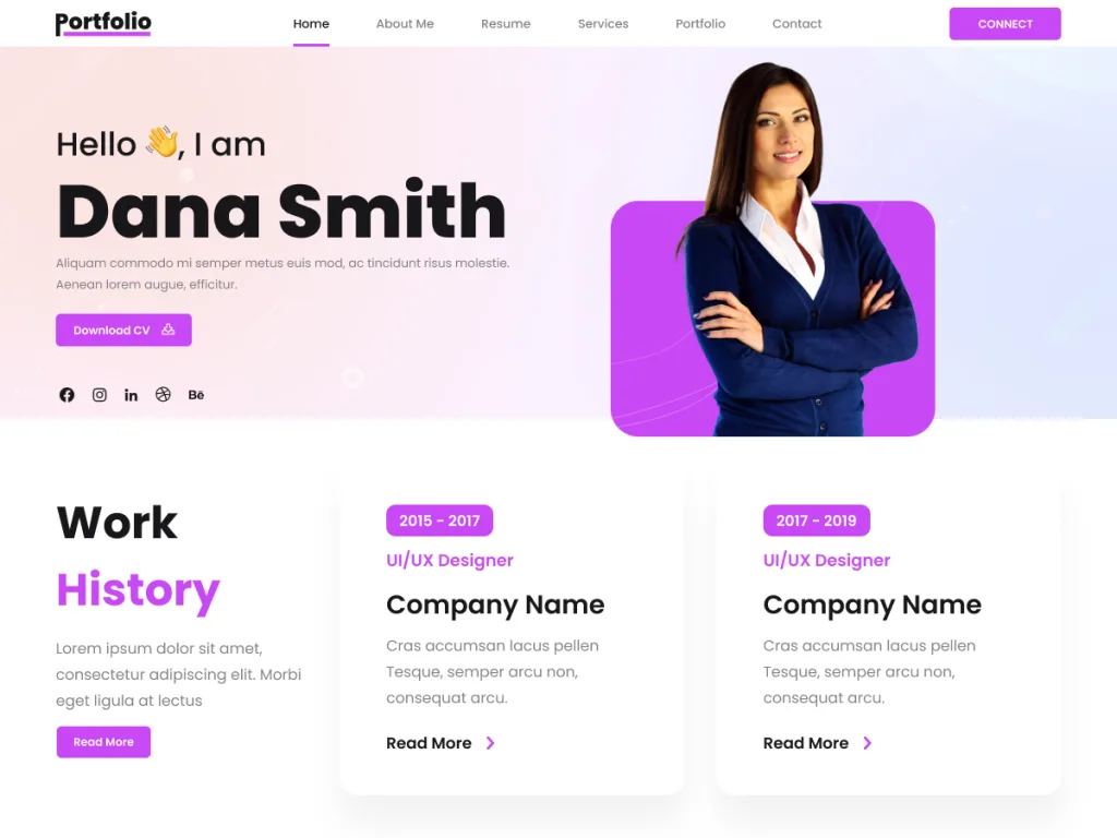 FSE Freelancer Portfolio WordPress theme for UX freelancers