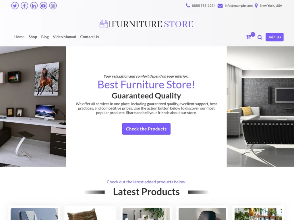 Furniture Store WordPress theme