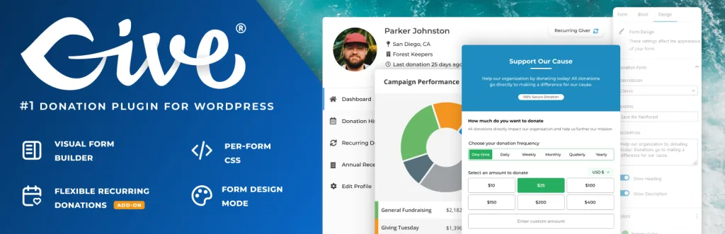 GiveWP donation and fundraising plugin for WordPress