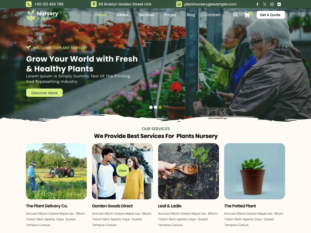 Plant Nursery WordPress theme
