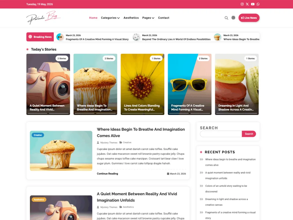 Purenote Blog WordPress theme for clean quote posts