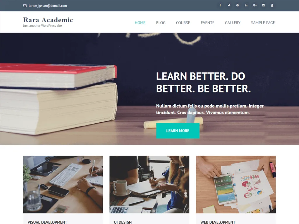Rara Academic WordPress theme for research and journals