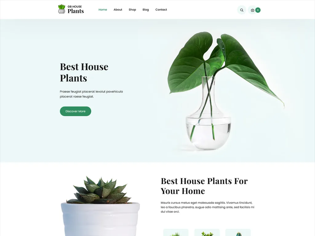 SKT Plants WordPress theme for plant nurseries and shops