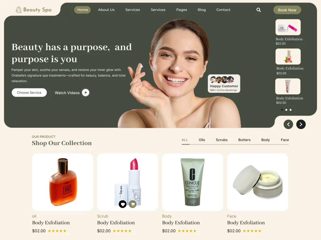 Spa Parlor WordPress theme for spa and massage parlors