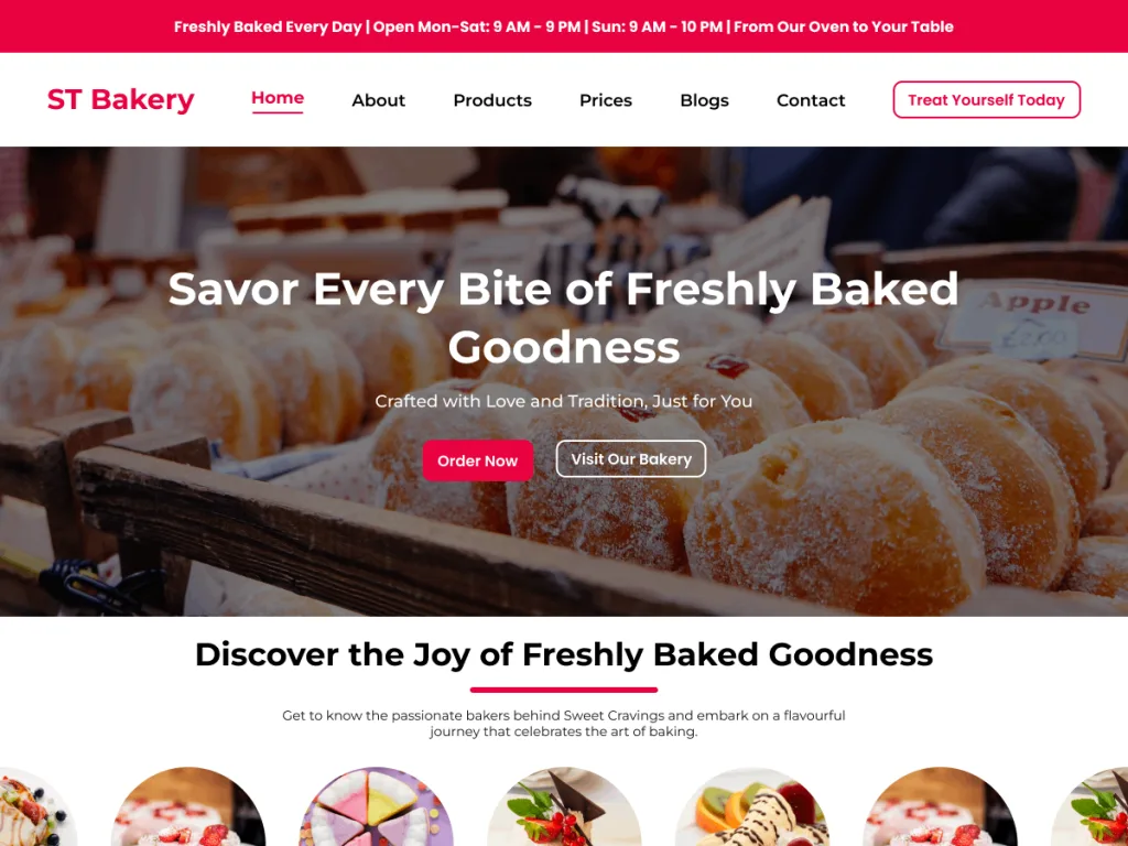ST Bakery WordPress theme for bakeries by StrivioThemes