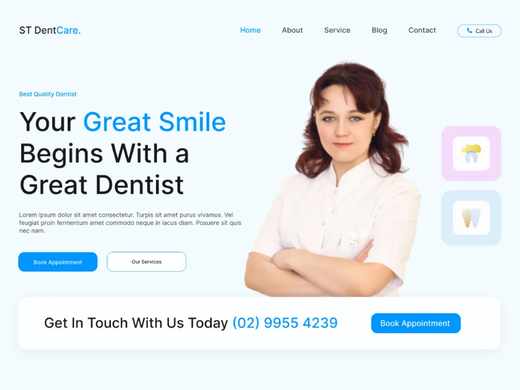 ST Dentcare WordPress theme for dentists by StrivioThemes