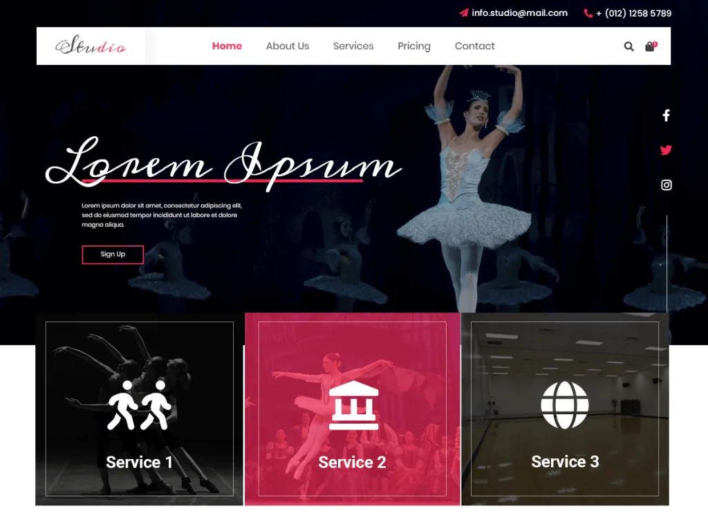 Steps Dance Academy WordPress theme for dance schools