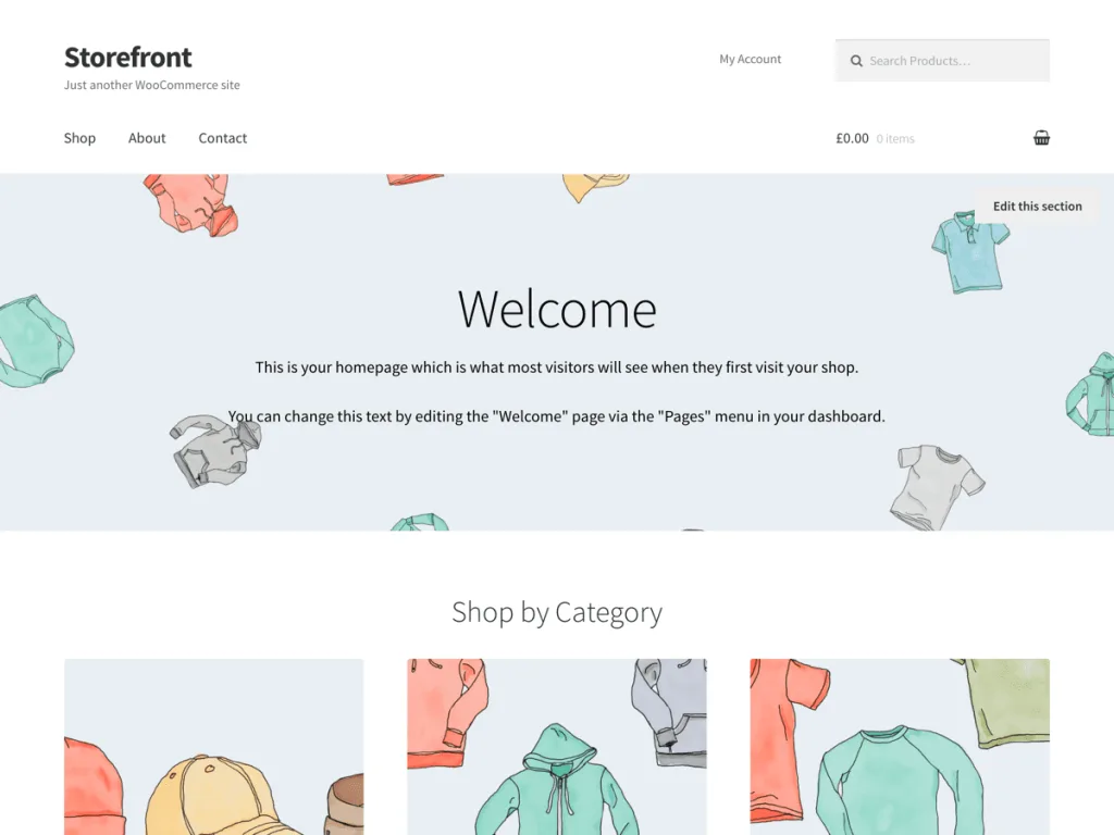 Storefront WooCommerce WordPress theme for clothing stores