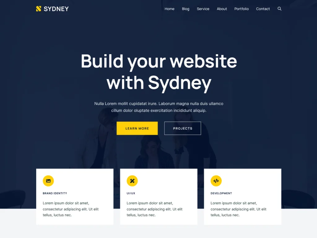Sydney business WordPress theme for development companies