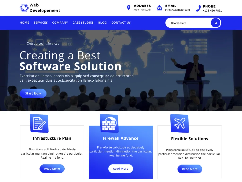Web Development Company WordPress theme for IT and tech agencies