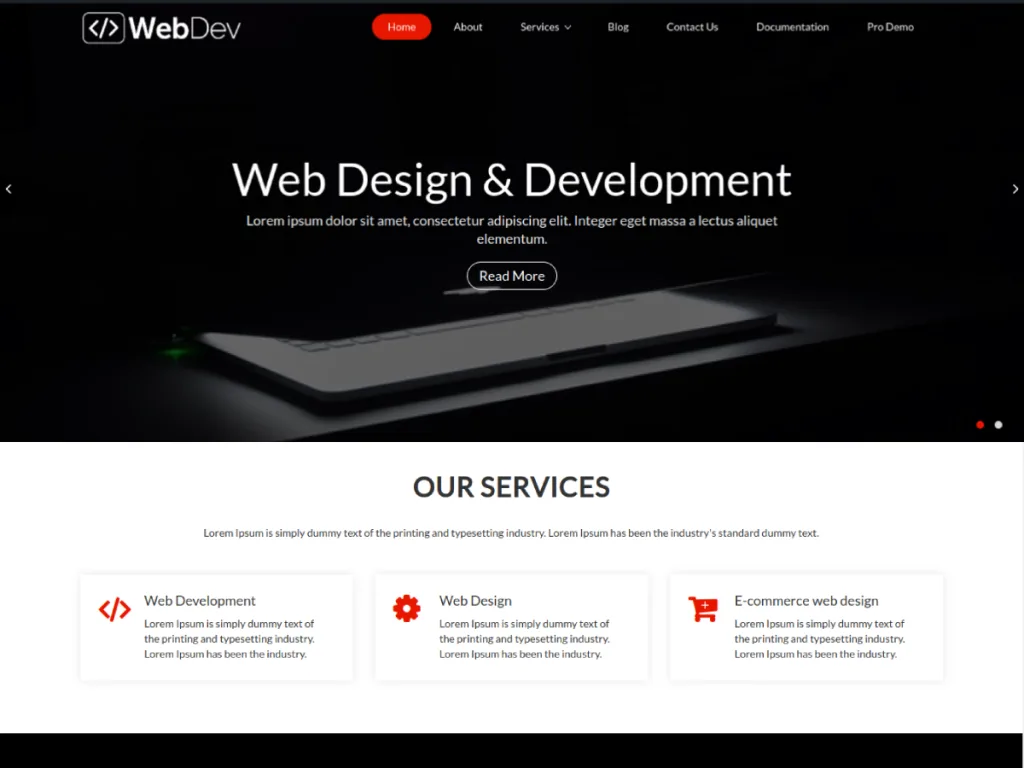 Web Development WordPress theme for a web development company