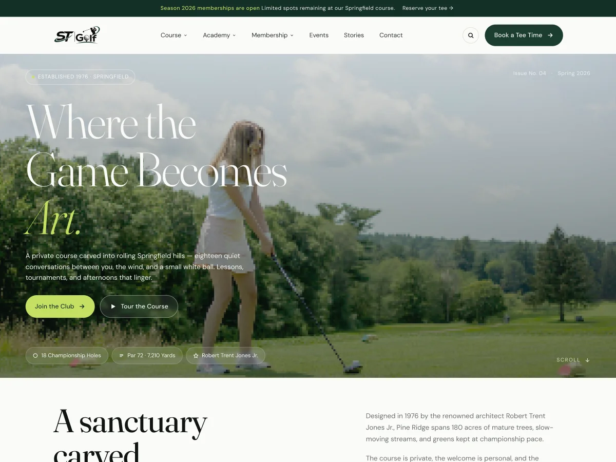 Free Golf WordPress Theme