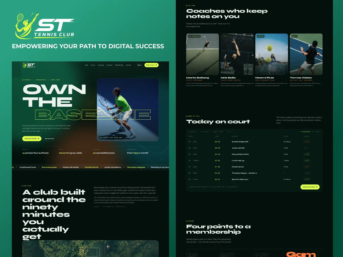 Tennis Club WordPress Theme